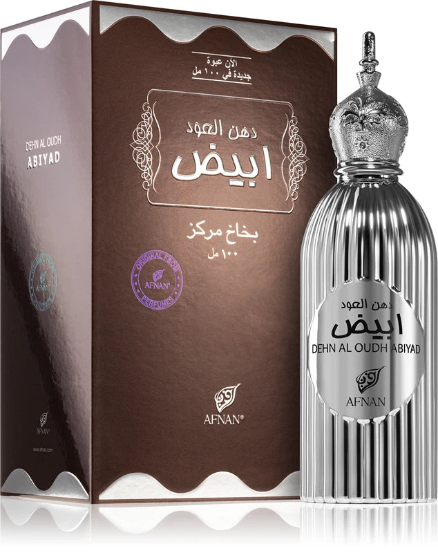 Afnan Dehn al Oudh Abiyad Eau de Parfum 100ml bottle